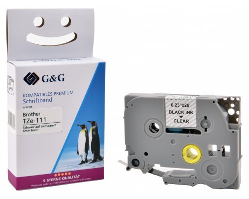 G&g Schriftband Compatible With Brother TZE-111