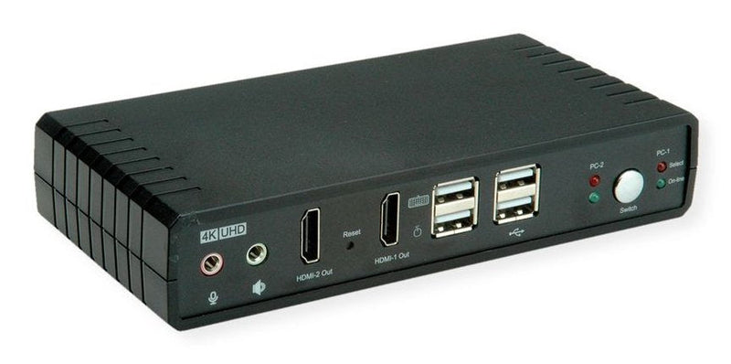Roline Kvm-audio-switch Dual Head HDMI 4K60, 1 User - 2 PC