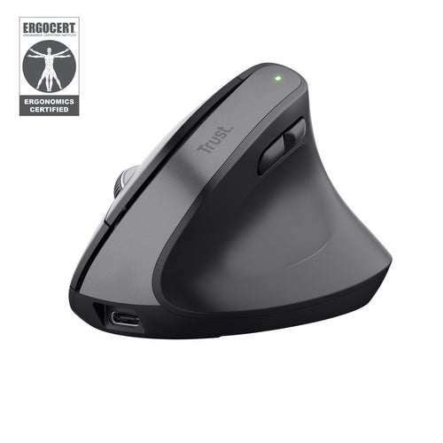 Trust Mouse Ergonómico Wireless Bluetooth Bayo + Battery Rechargeable Up To 2400 DPI — image 1