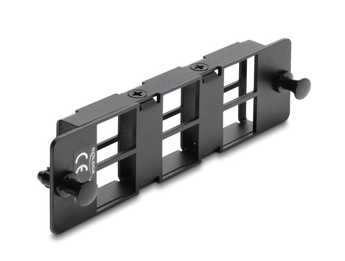 Delock Adapter Panel Keystone Module 6 Port Black