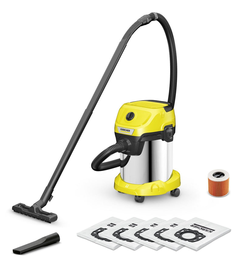 Aspiradora Karcher Seco And Húmedo Wd 3 S V-17/4/20 + 4 Fb 1000 Watts Power Succión 230W Capacity 17 L Ruido 7