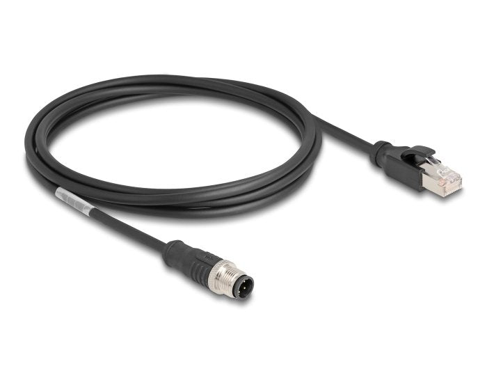 Delock 80851 Cable M12 Codificado D 4 Pin Male a RJ45 Male Pvc 2M
