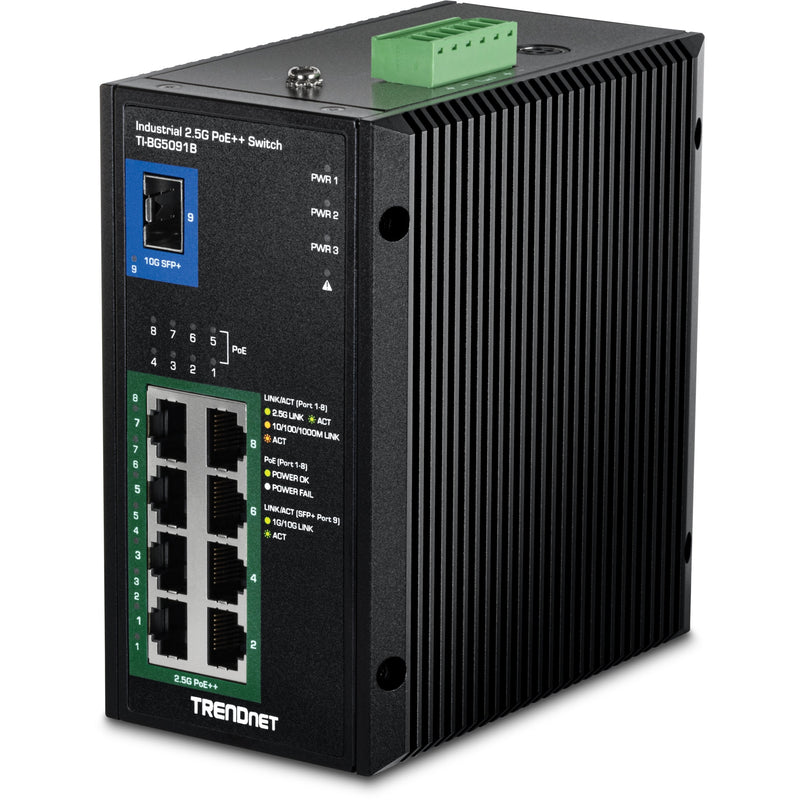 Trendnet 9-PORT Industrial 2.5G Din-rail PoE + Switch W Sfp +