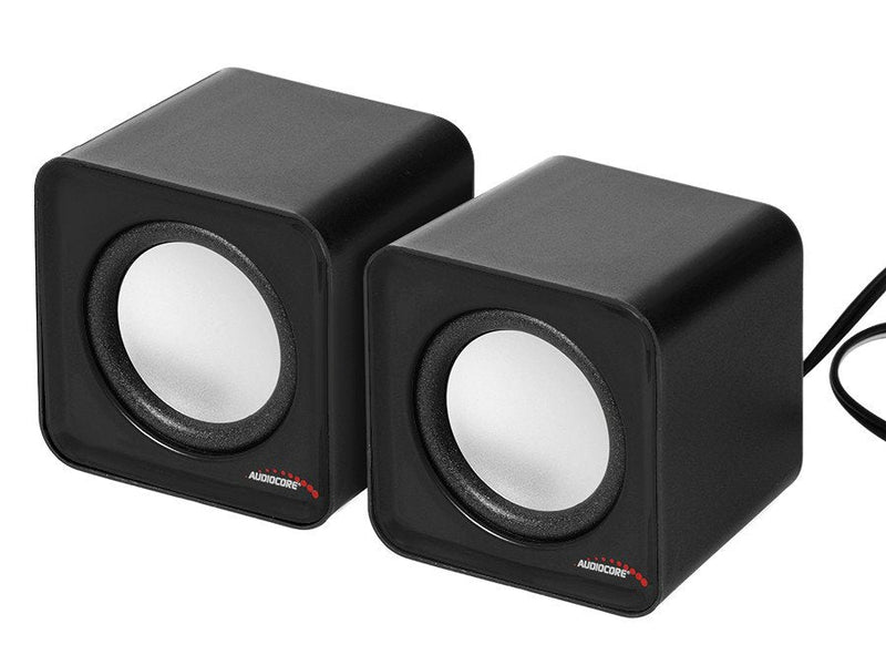 Audiocore AC870 Speakers 2.0 3W Black Grey Cableado