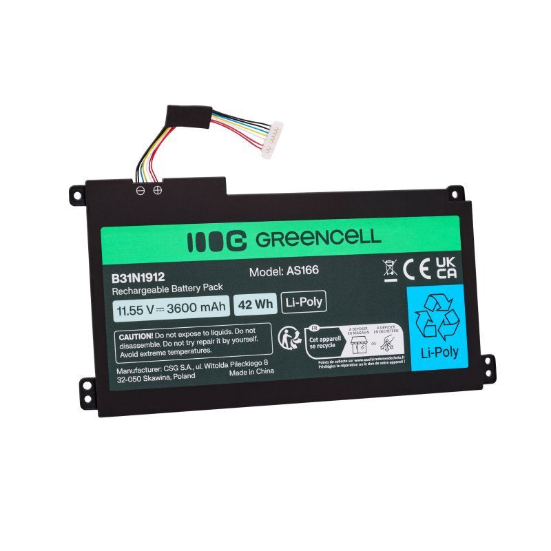 Greencell Battery For Asus C31N1912 B31N1912 3HWPP Asus Vivobook 14: E410MA, L410MA, E410KA, E510MA