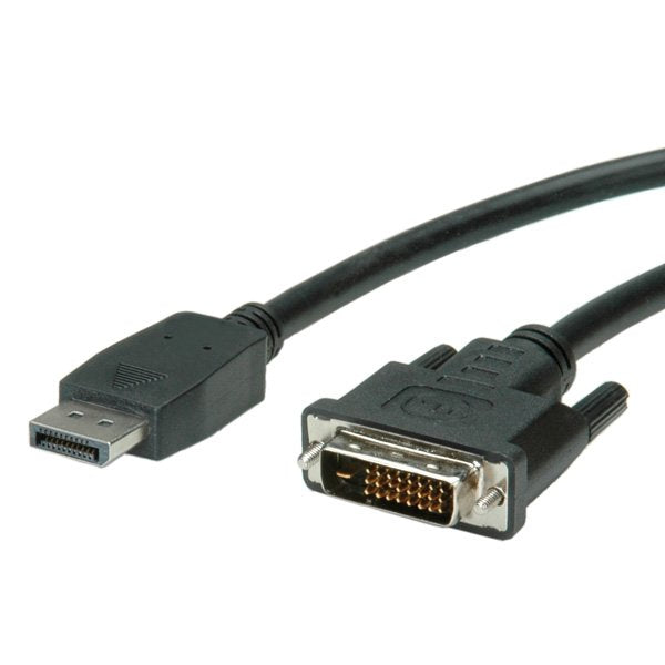 Value DisplayPort Cable DP St - DVI-d St, Black 5M