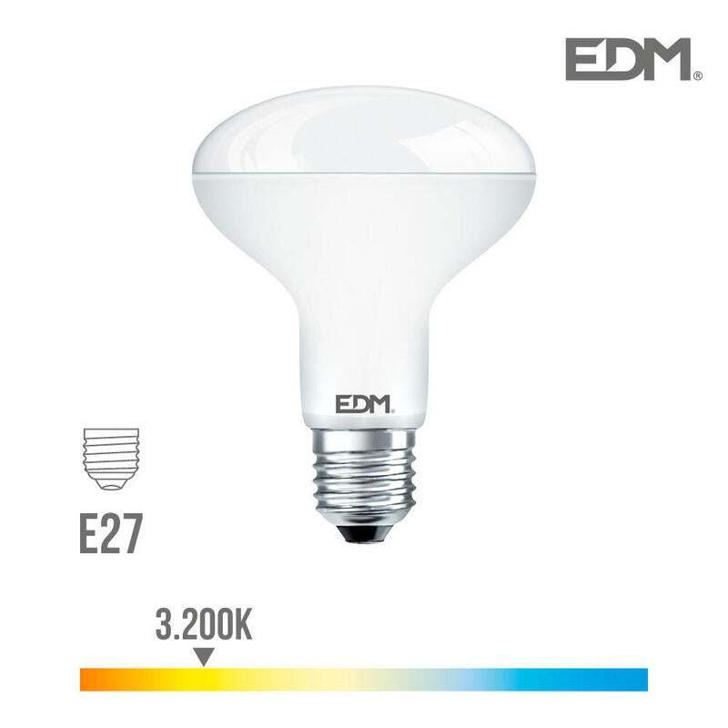 EDM Bulb Reflectora LED R90 E27 12W 1055LM 3200K Light Calida Ø9X12CM