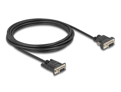 Delock 88239 Cable Serie RS-232 D-SUB9 Female To D-SUB9 Female Connection Power Pin 9 3M — image 1