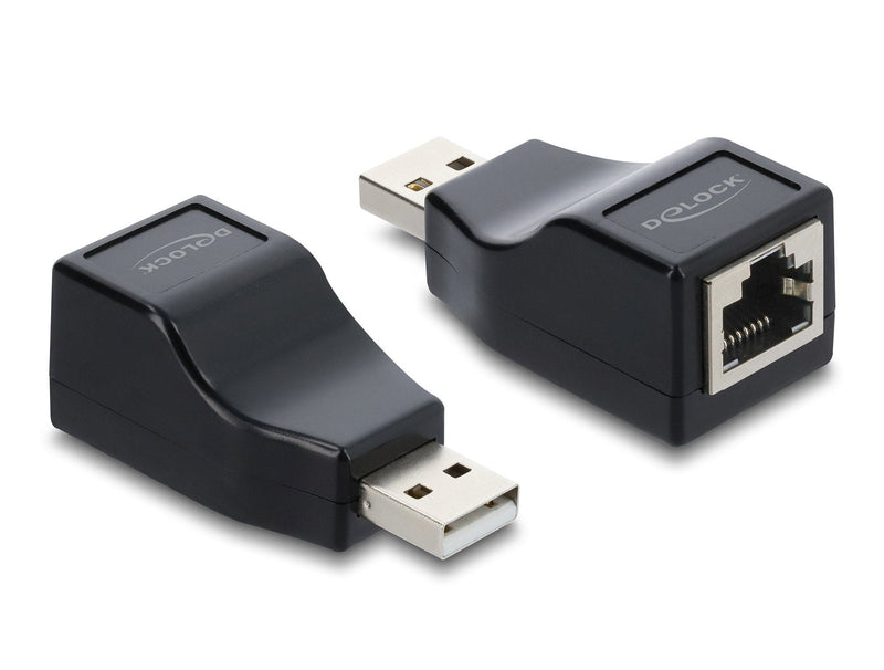 Delock Adapter USB 2.0 Type a Connector Male a Serie RS-232 RJ45 Connector Female Black