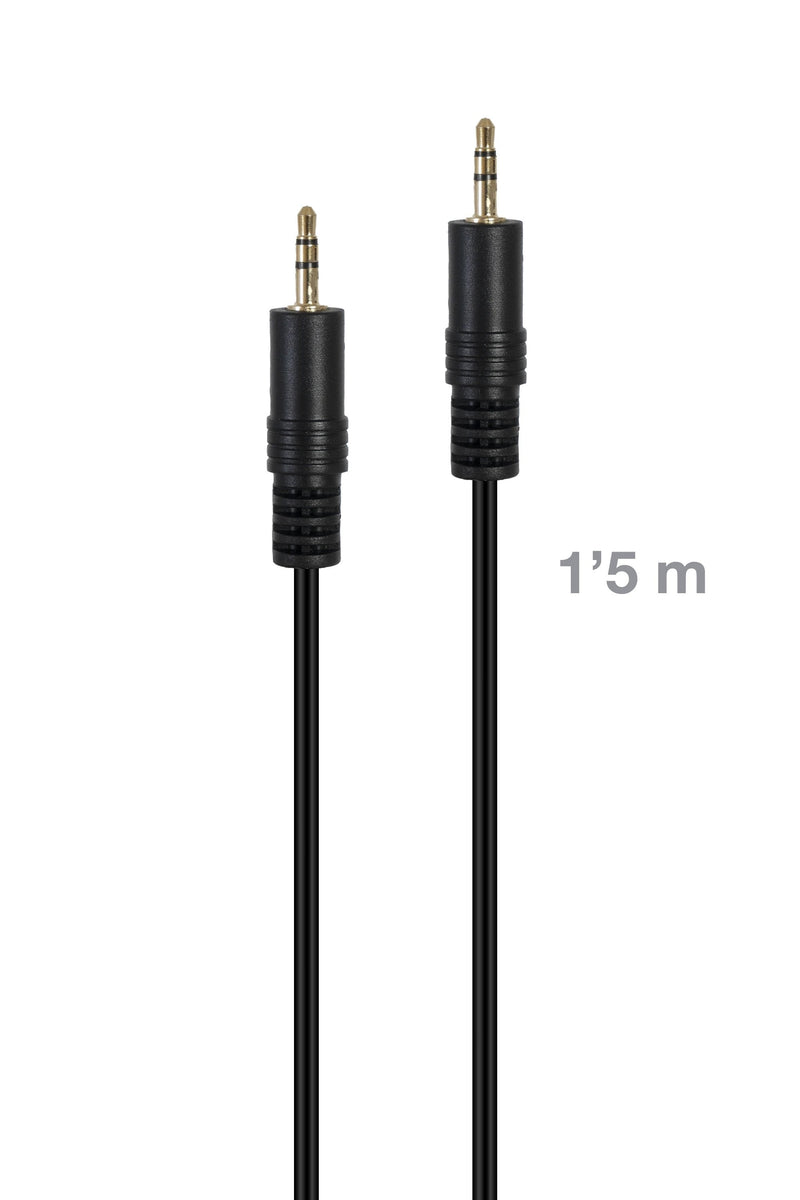 Fonestar Cable JACK-MM-1-5 Signal Audio Jack 3'5MM Male a Jack 3'5MM Male Black