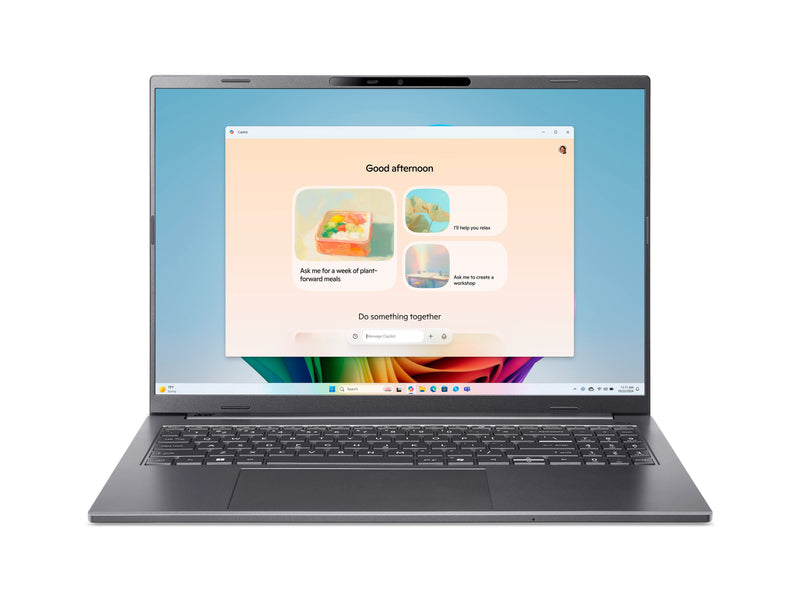 Acer Aspire 16 Ai A16-11M Copilot + PC Design Hinge 180 Grados Snapdragon X X1-26-100 / Up To 2.97GHZ Win 11 H