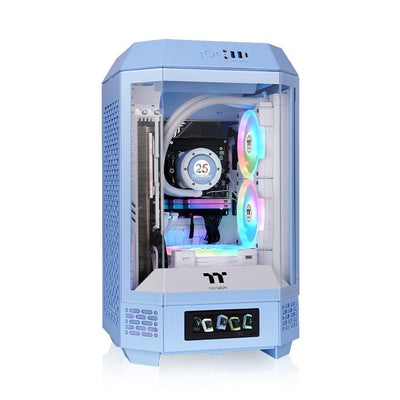 Thermaltake Box Gaming Mini-itx Tower 250 2XVENT 120MM Blue Hydrangea Snfuenteâ — image 1