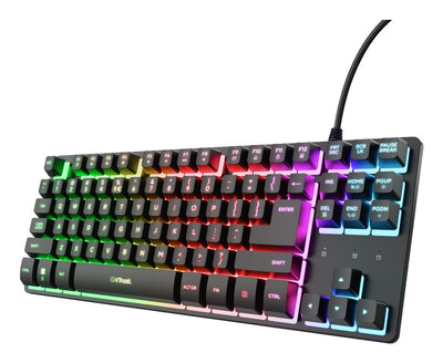 Trust Keyboard Spanish Gxt 833 Thado Compacto USB 2.0 Cable 1.5M Iluminacion RGB Colour Black — image 1