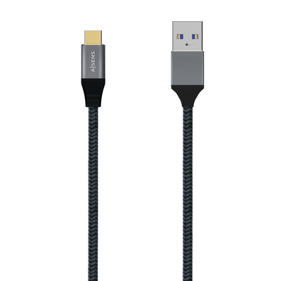 Aisens USB Cable 3.1 GEN2 Aluminium 10Gbps 3A - USB-C Male -a/M - 1.50M - Grey — image 1