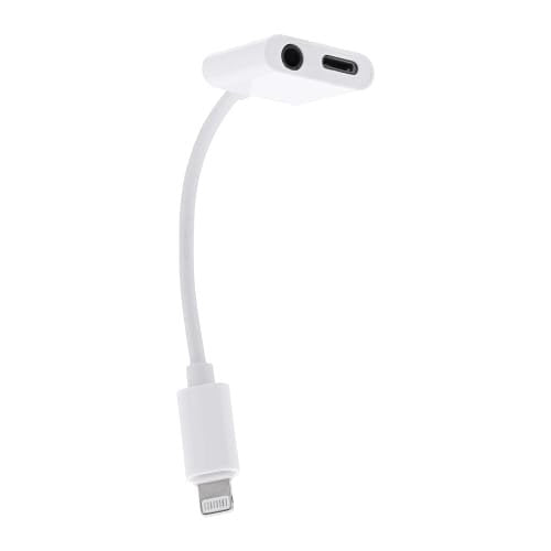 Tnb Way - Adapter Lightning a Jack 3,5MM Female + Lightning Female - White — image 1