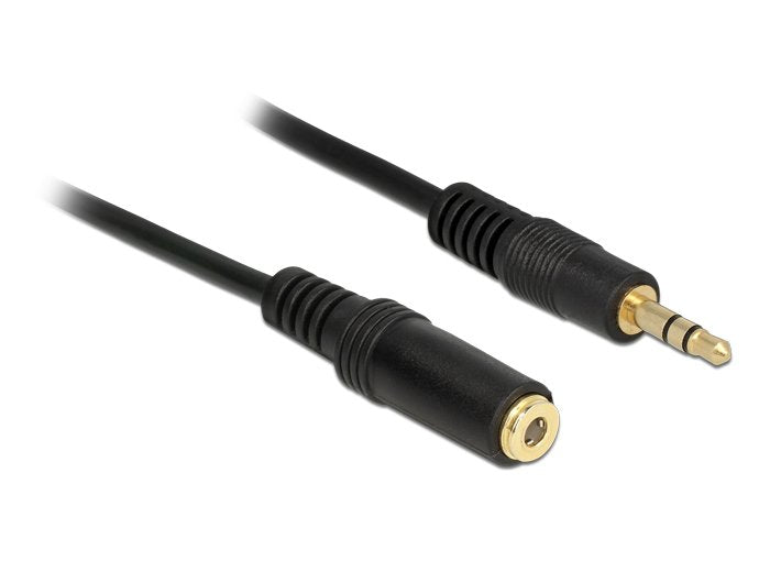 Delock Cable 3.5MM M-f, 0.5M Audio 0,5M 3,5MM Black
