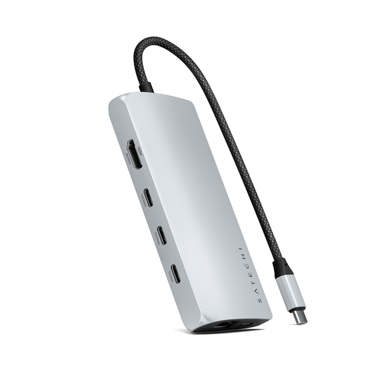 Satechi USB-C Multiport Adapter 8K With Ethernet V3 Silver