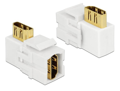 Delock 86359 Keystone Module HDMI Female HDMI Female 90° Angled White — image 1