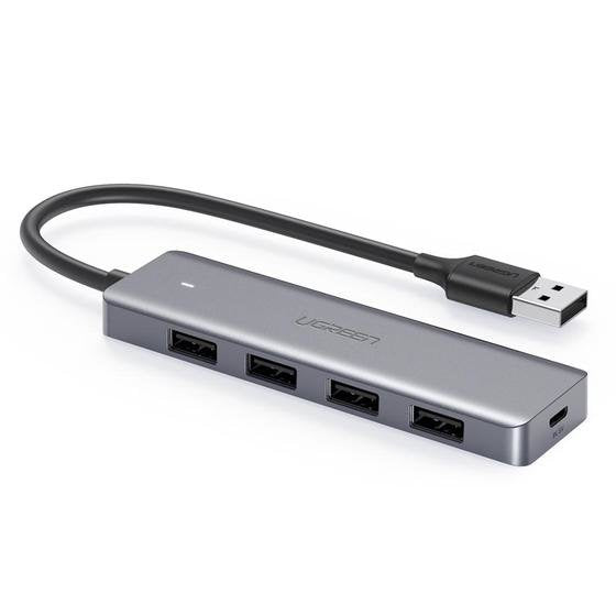 UGREEN Hub Adapter 4 1 USB-C a 4× USB 3.0 + USB-C Grey
