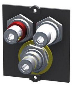 Bachmann Custom Module 1X Vídeo + Cinch Stereo BVM-1 Black Plugs Desk 917.026