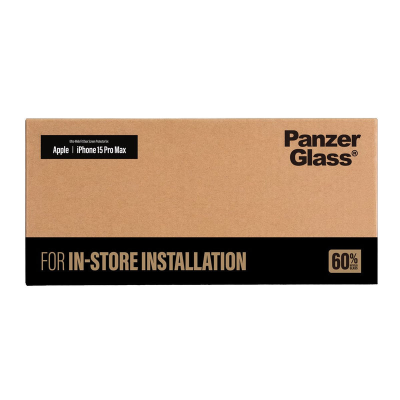 Panzerglass Screen Protector Apple Iphone 15 Pro Max. Ultra-wide Fit Fastfit Installationsmaschine 10 Pcs, App