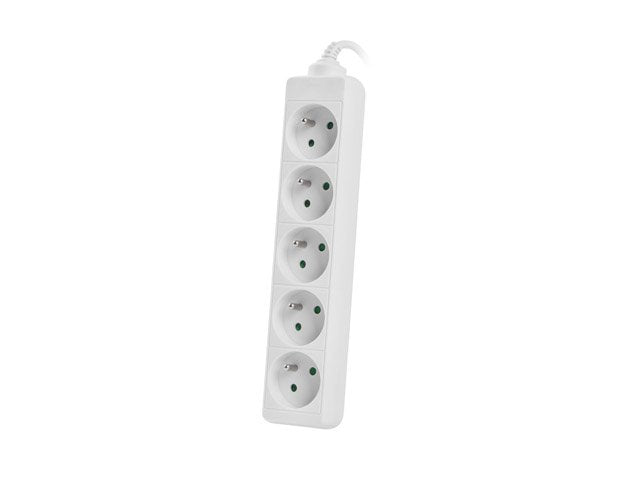 Lanberg PS0-05E-0150-W Base Múltiple 1,5M 5 Salidas AC Indoor White