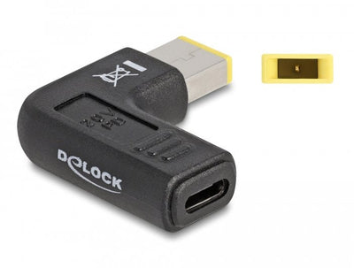 Delock Adapter Notebook Cable Charging USB Type-c™ Connector Female a Lenovo 11,0 X 4,5MM Connector Male 90° A — image 1
