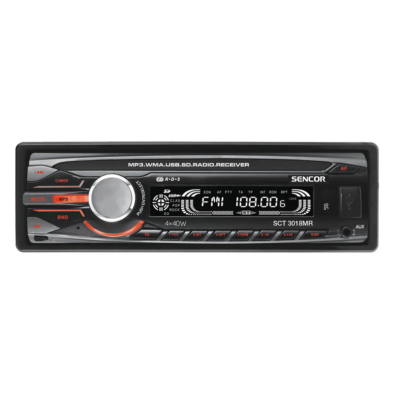 Sencor Sct 3018MR Receptor Multimedia Car Black 160W 4X40W, USB/SD/MP3