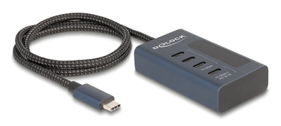 Delock Hub USB 10Gbps With 4 USB Type-c Ports Davon 3 X Datenport + 1 X Daten And Pd 20 Watt With Leistungsanz — image 1