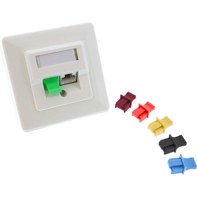 Inline Dust Cover Plug RJ45 Red 100 Units — image 1