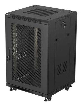 Lanberg Rack Cabinet 19 Free Standing 18U 600X600 Flat Pack With Mesh Door Black