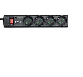 Eaton Protection Strip PS4D Protector Contra Sobretensiones Ca 220-250V 2500 Watts Connectors Output 4 Black — image 1