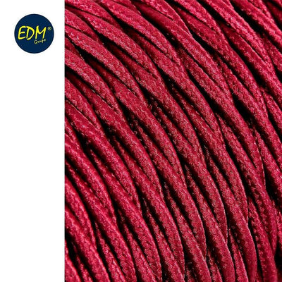 Cable Textil Trenzado 2X0,75MM C-08 Burdeos Seda 5M — image 1