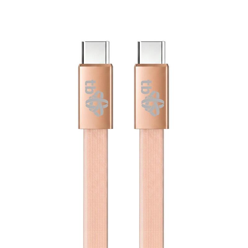 USB Cable C - USB C 1M Flat Brzoskwiniowy