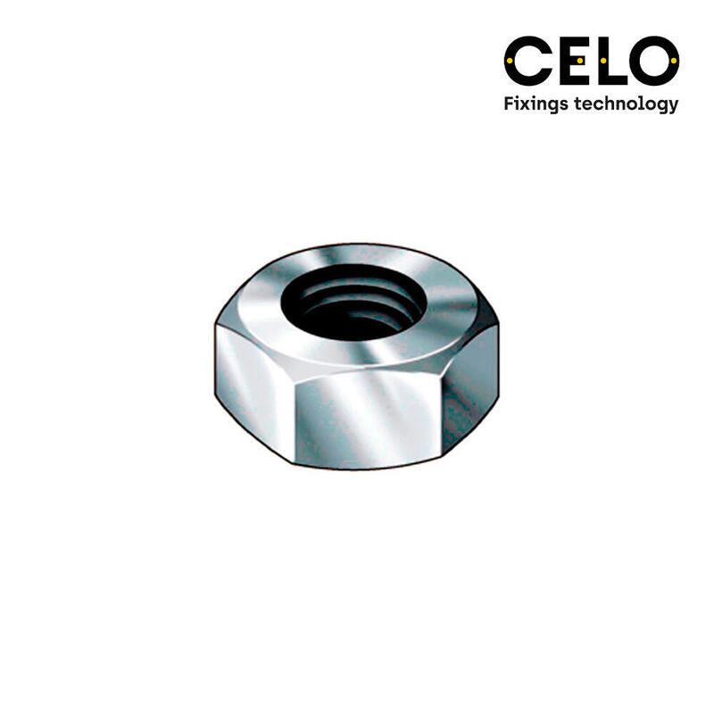 Celo Box 500 Unid. Nut Hexagonal Din/Ref 934 Ø5MM Zincado