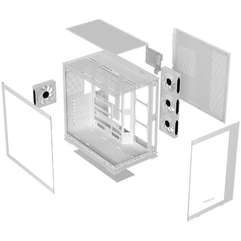 Krux PC Case Atron White Panorama-hartglas) KRXD018