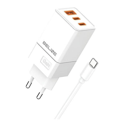 Charger Network 65W GaN 2x USB-C + USB-A + USB Cable -c White — image 1