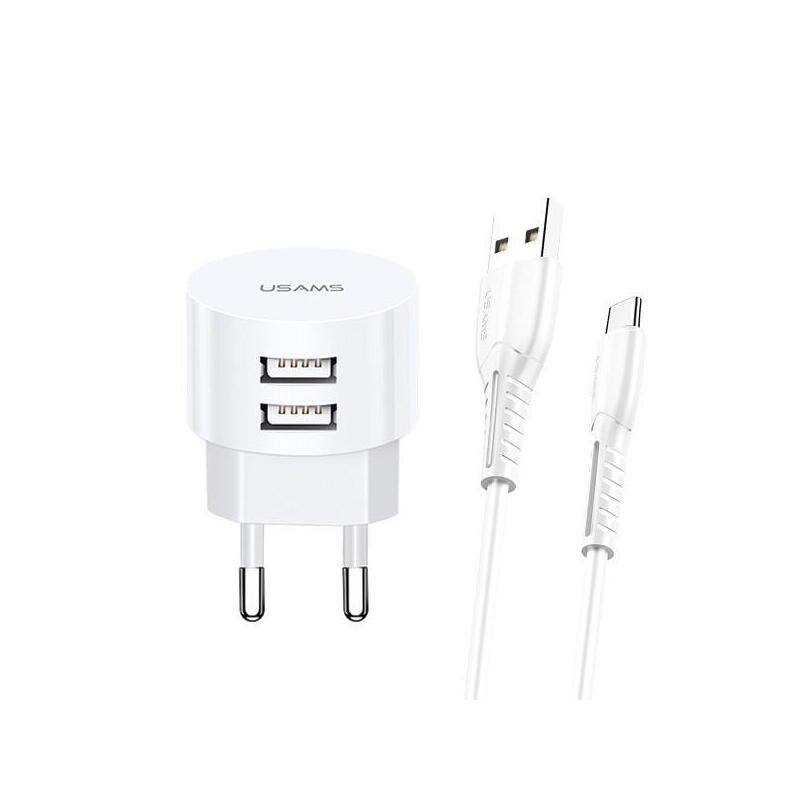 Charger Network T20 2x USB 2,1A USB Cable -c