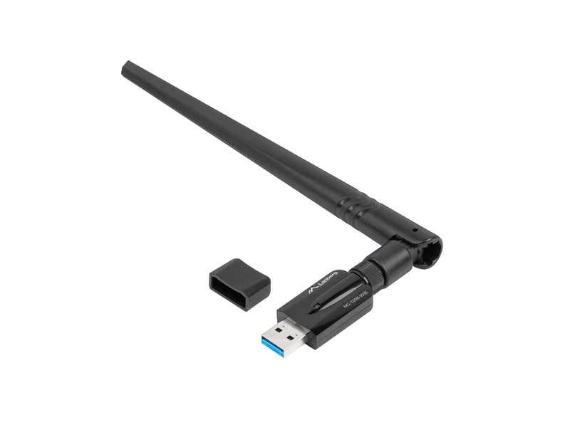 Lanberg Adapter Network USB Wi-Fi 1200MB/S Dual Band With Antenna