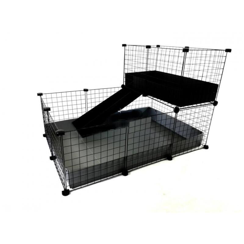 C&c Cage, Módulo Piso 3X2 + LOFT2X1 + Rampa Plateada