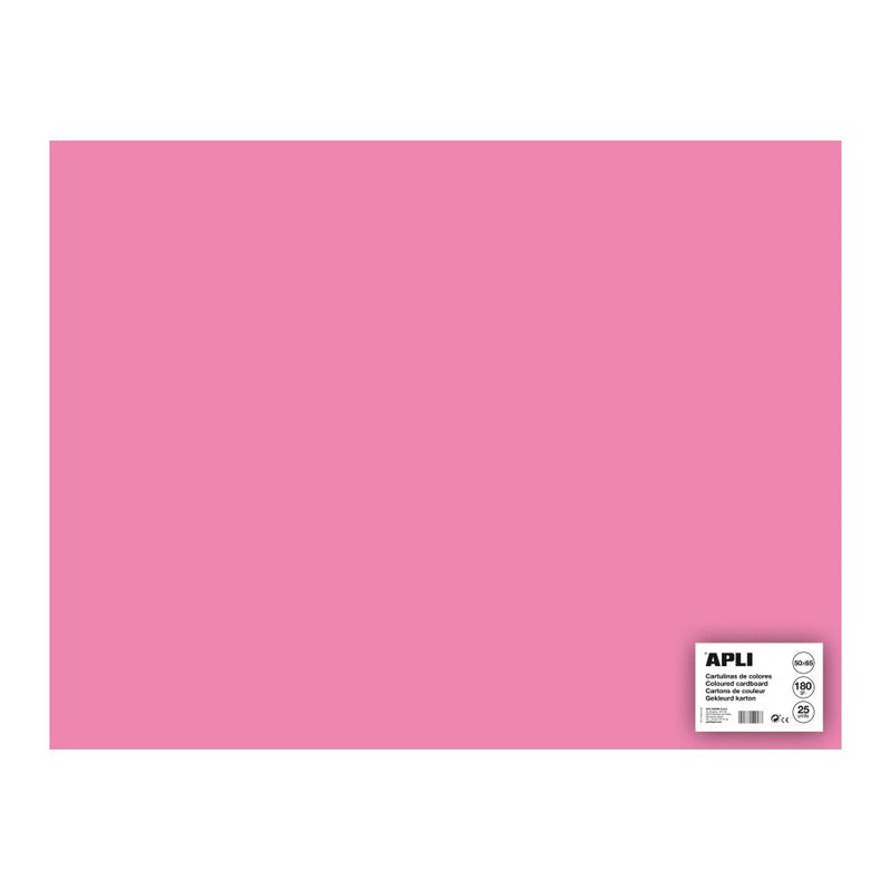 Apli Cartulina 50X65CM 170GR Pack 25H Pink