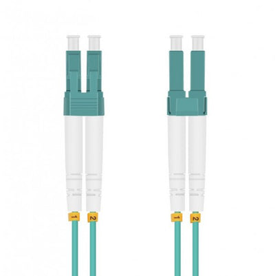 Helos Lwl Network Cable Lc/Lc Duplex 50/125?M OM3 Aqua 15,0M — image 1