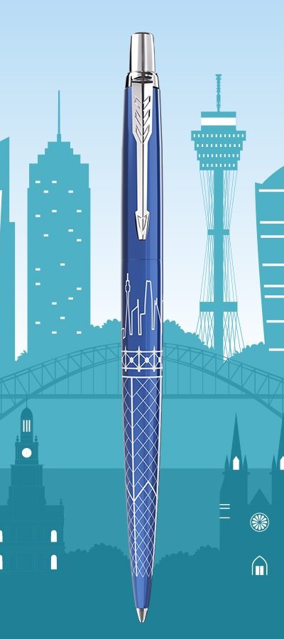 Parker 2198196 Pen Blue Pen Punta Retractable With Pulsador Medio 1 Pieces