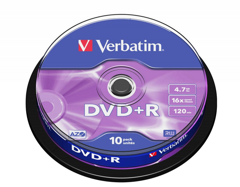 Verbatim Dvd + R Advanced Azo 16X Tarrina 10 Units