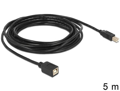 Delock Cable Extensión USB 2.0 B Male B Female 5M — image 1