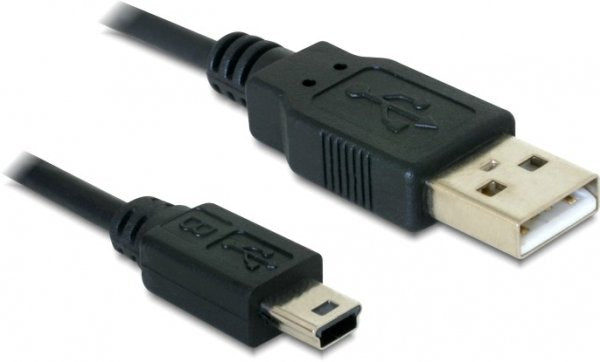 Delock USB Cable 2.0-A USB Mini-b 5 Pin 1M Male / Male