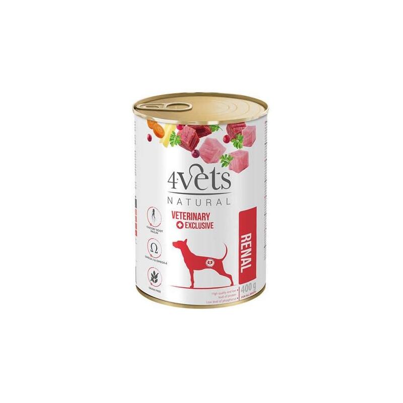 4VETS Comida Húmeda Perros Natural Renal 400G