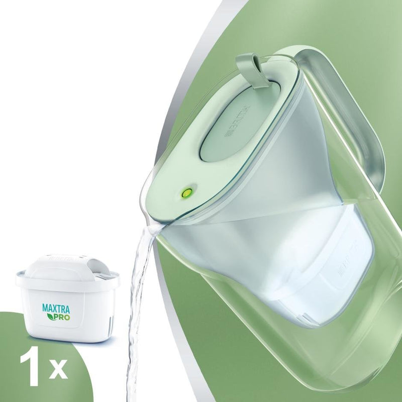 Brita Jarra Filtro Agua Style Eco Verde (2,4 L) Includes 1 Cartucho Maxtra Pro ALL-IN-1