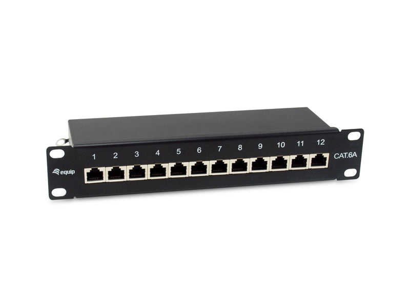 Equip Patchpanel 12x RJ45 CAT.6A 10 FTP 1HE Premium Black