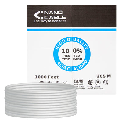 Nanocable Bobina Network Cable Flexible RJ45 CAT.5E UTP AWG24 305M - Grey — image 1